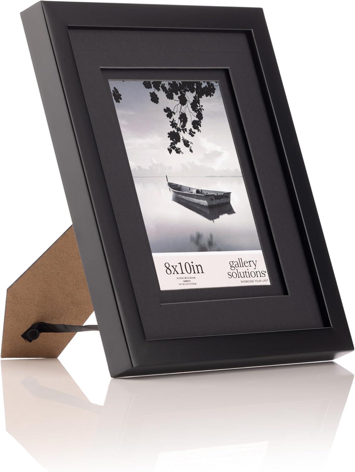 Gallery Solutions Wood Wall Frame with Double Mat Image