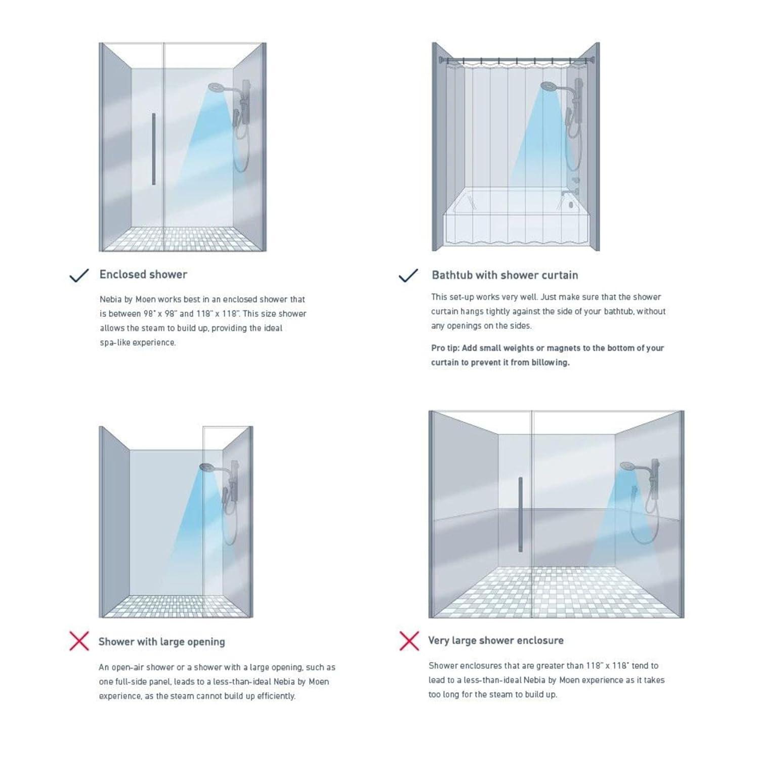 Moen N207C0Bl Matte Black Two-Function 7.9" Diameter Head Standard With Handshower