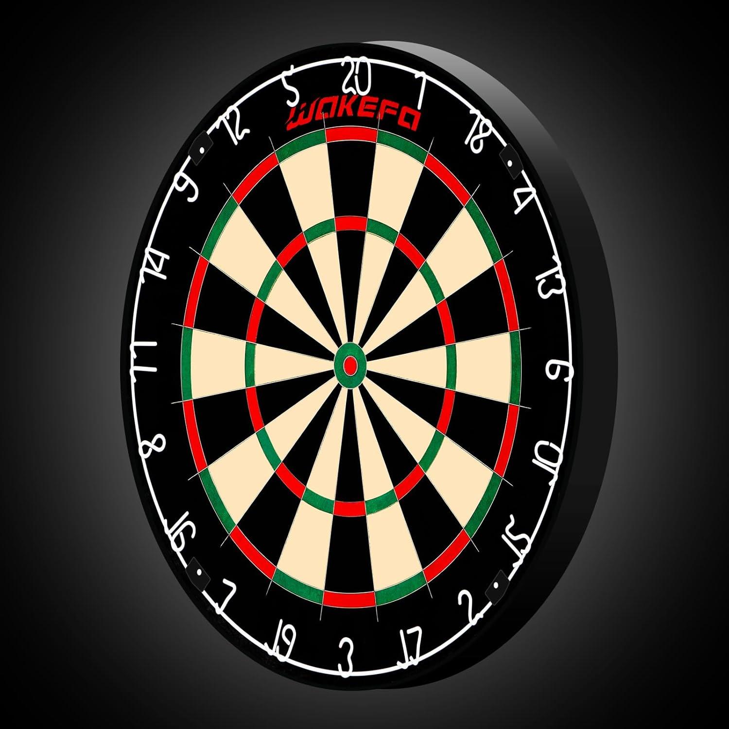 Bristle Dartboards Dart Board Set: High-Grade Compressed Sisal Dart Board Set with Print Numbers and Staple-Free Bullseye, Dart Board Suitable for Adults in Party/Competition/Bar/Garage/Game