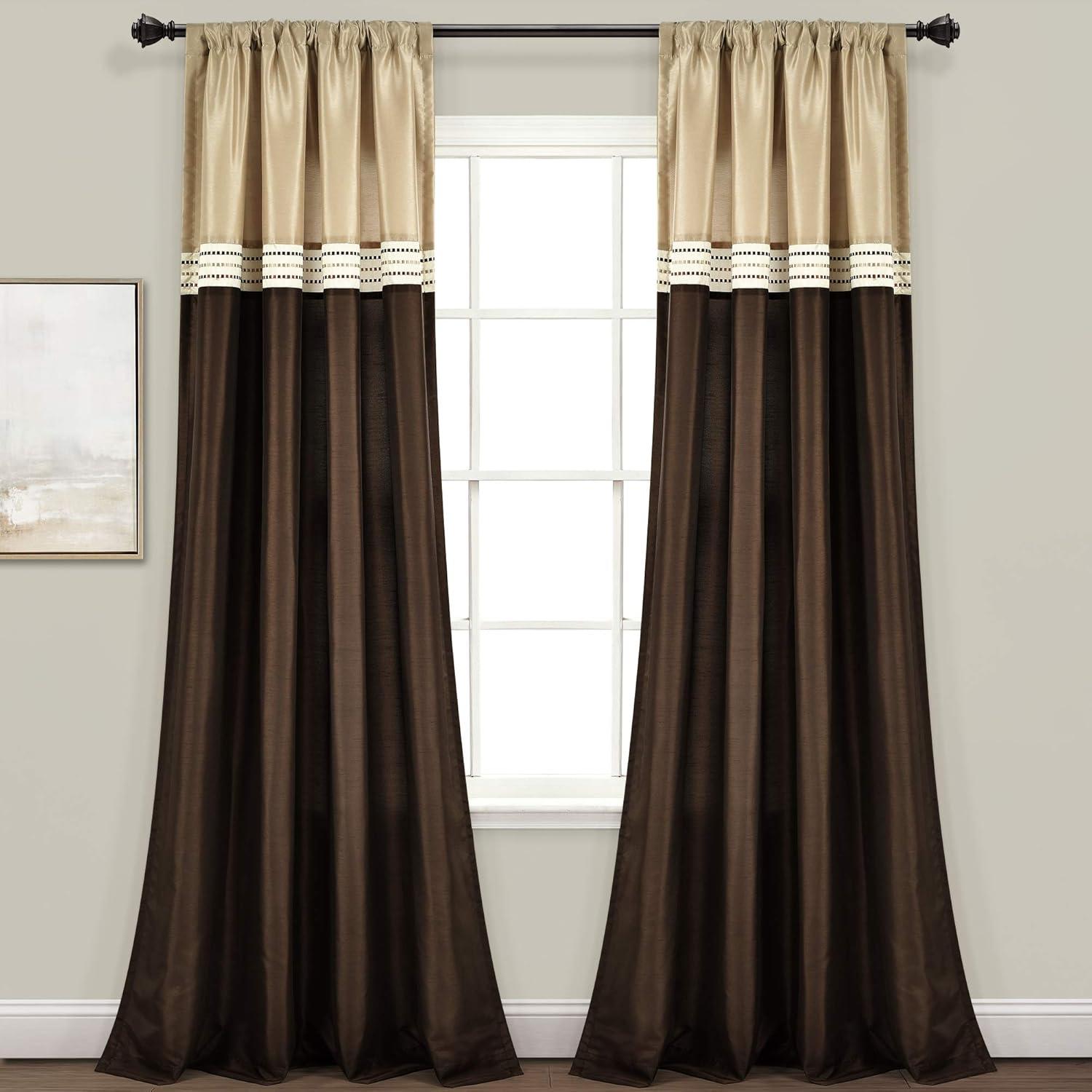 Lush Decor Terra Semi-Sheer Rod Pocket Curtain Panels (Set of 2)