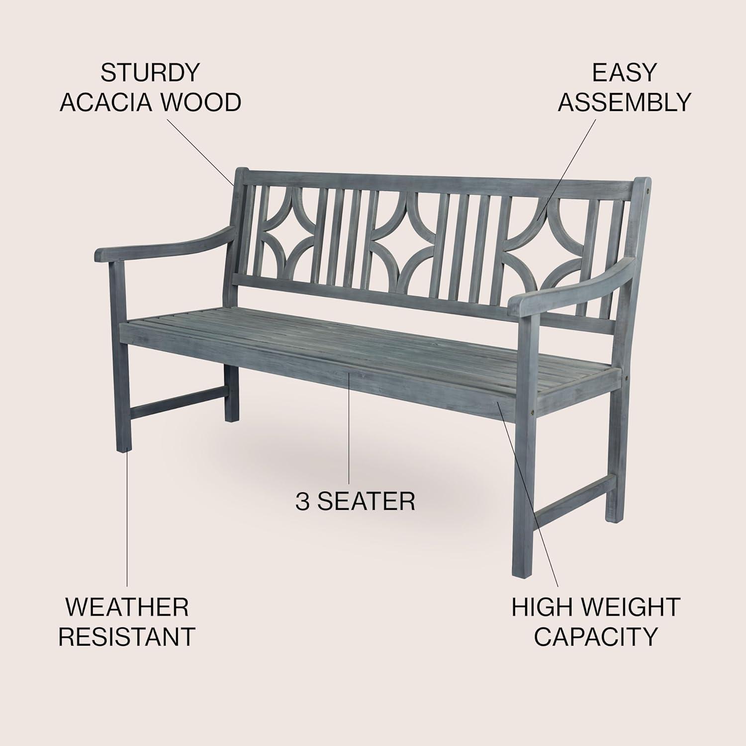 Red Barrel Studio® Babson Acacia Outdoor Bench