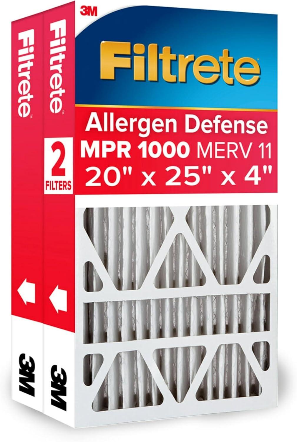 Filtrete 20x25x4 Micro Allergen Defense Furnace Air Filter 2-Pack