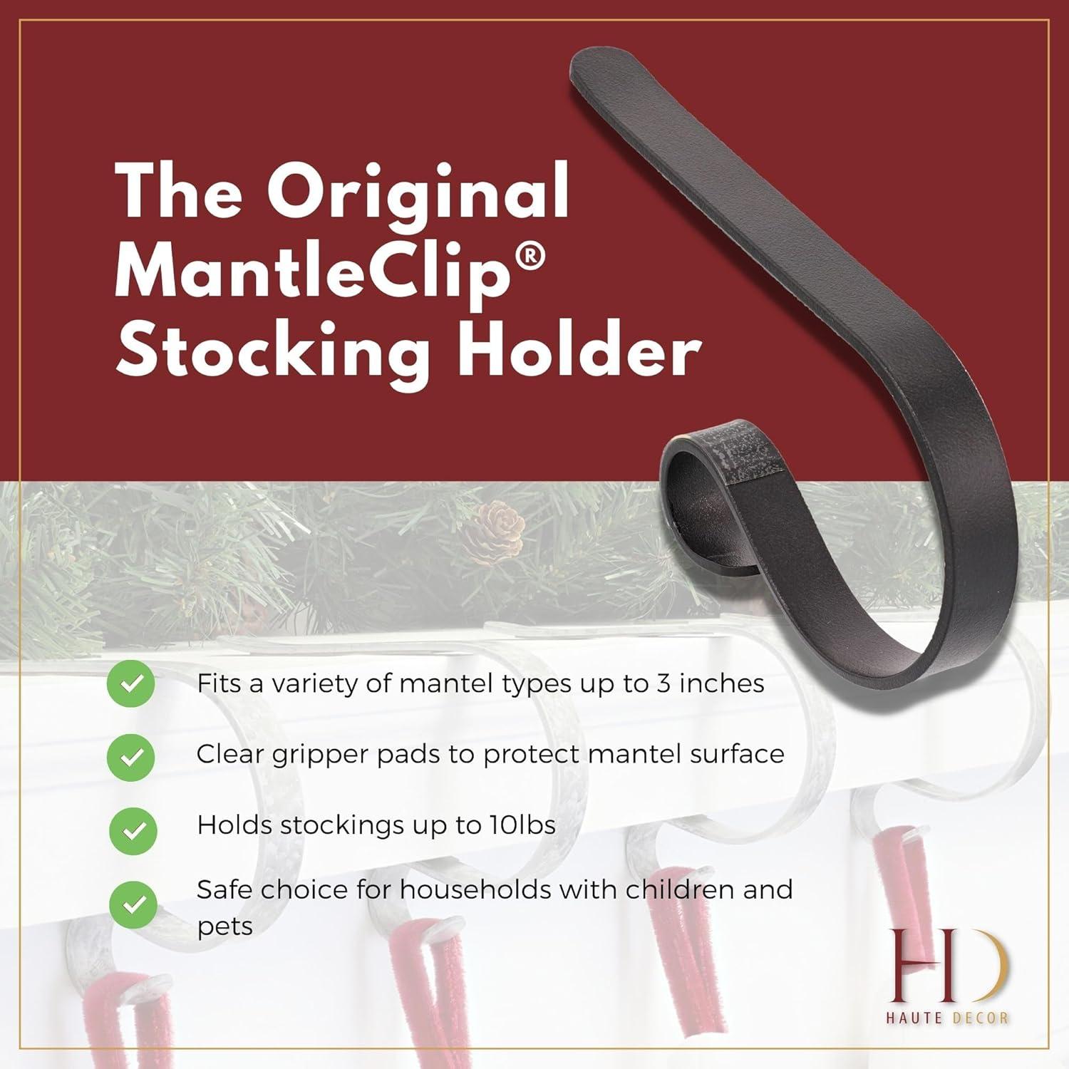 Haute Decor Mantleclip Stocking Holder (Set of 2)
