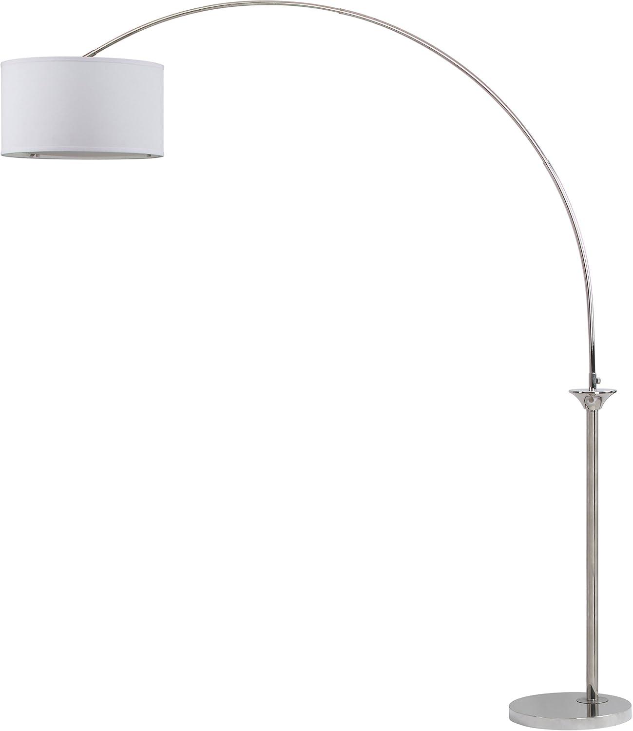 SAFAVIEH Mira 84 in. H Modern Glam Arc Floor Lamp, Shine Nickel