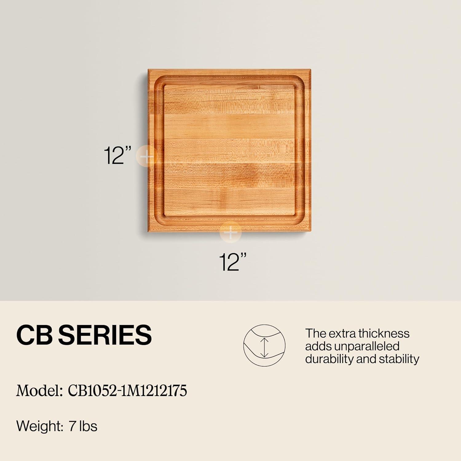 John Boos John Boos Chef's Collection Edge Grain 1.75" Maple Cutting Board with Groove
