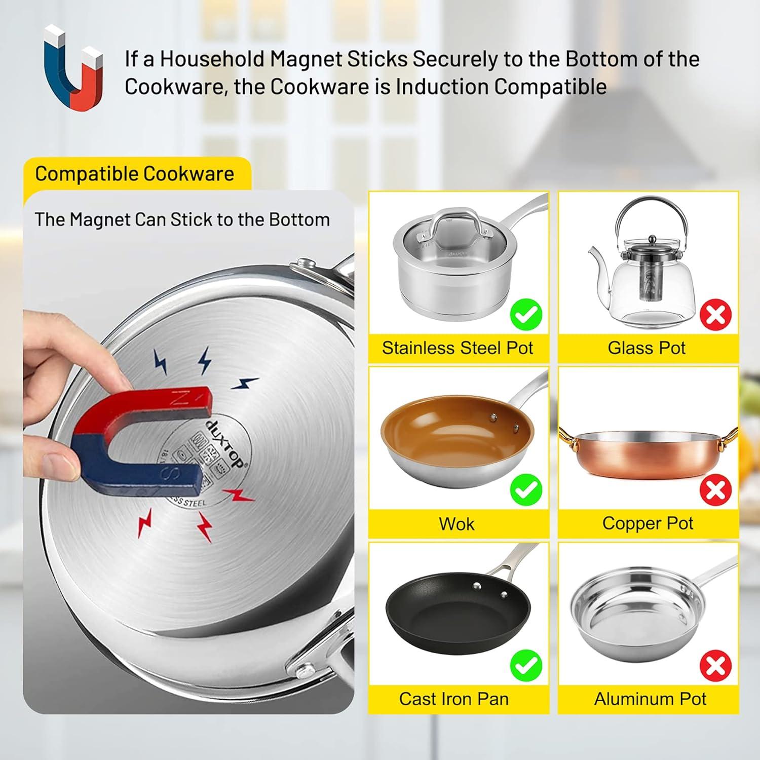 Duxtop Black Glass Portable Induction Cooktop with Touch Controls