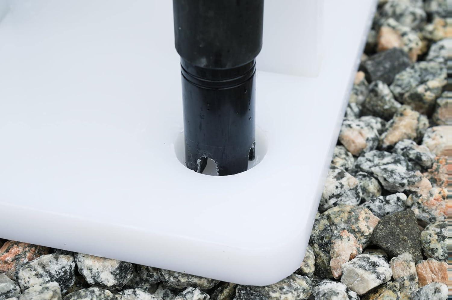 White Marine Board Heavy Duty Wall-Mounted Fishing Rod Holder