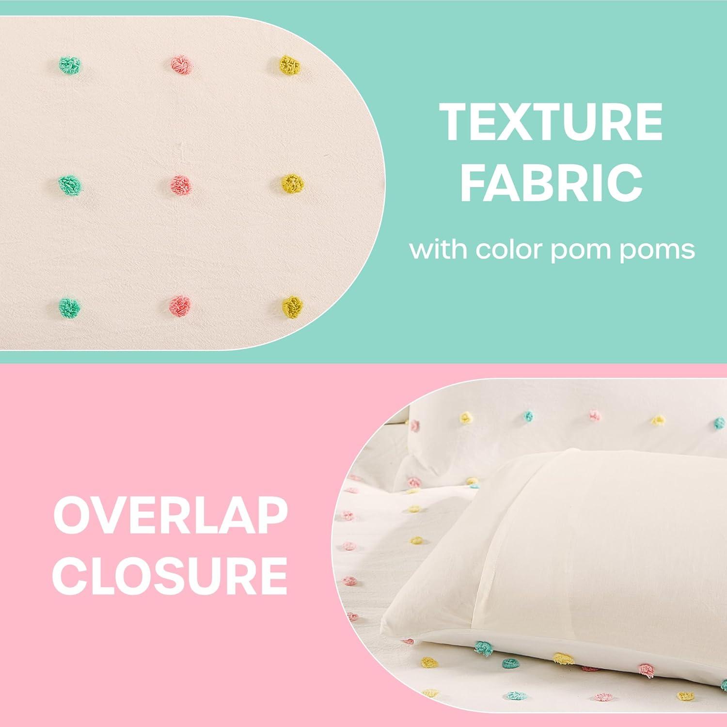 Callie Cotton Jacquard Pom Pom Comforter Set