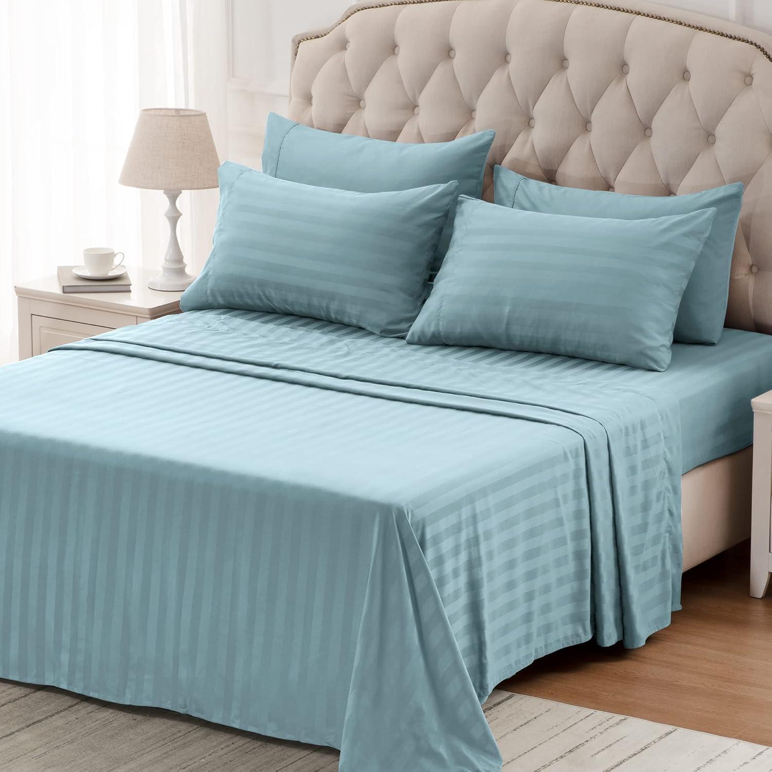 Sateen Striped Sheet Set