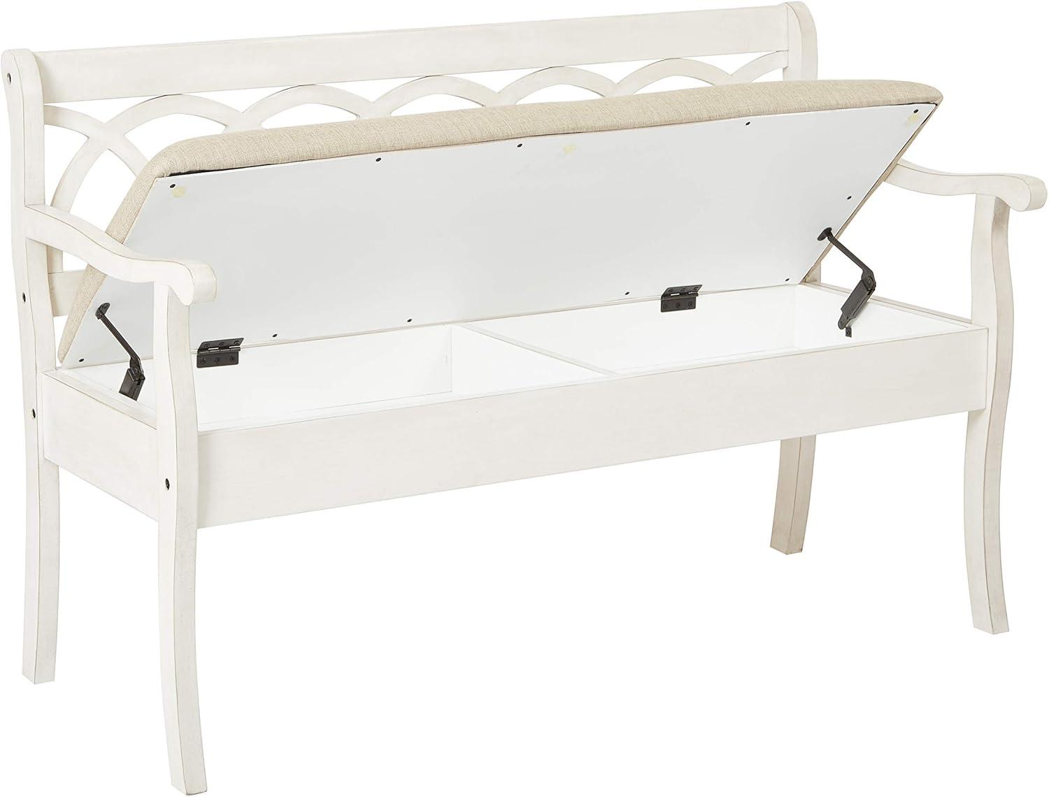 Coventry Storage Bench Beige/White - OSP Home Furnishings