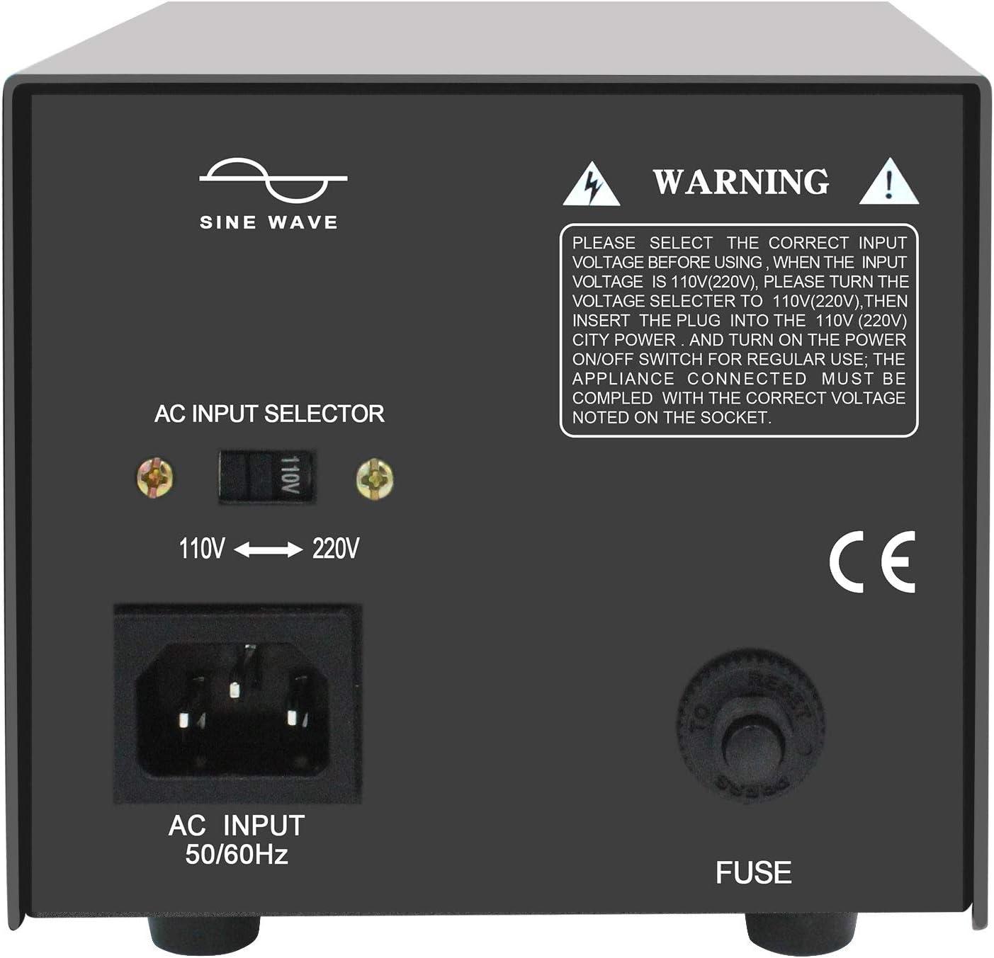 500W Black Copper Step Up & Down Voltage Transformer