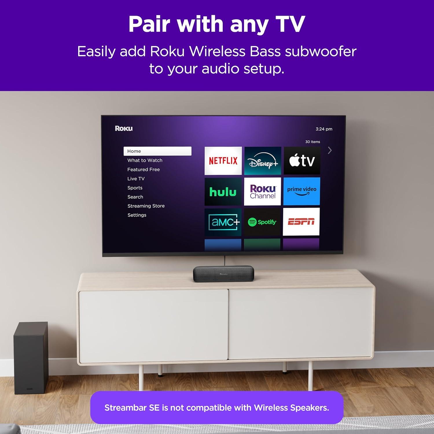 Roku Streambar SE 2-in-1 TV Soundbar with Built-in Streaming, Premium Speakers, & Enhanced Speech Clarity