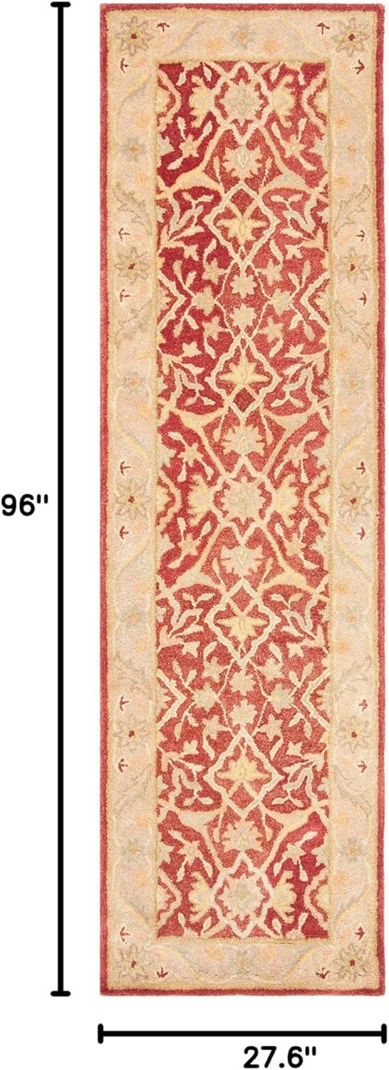 SAFAVIEH Antiquity Toireasa Traditional Floral Wool Runner Rug, Rust, 2'3" x 8'