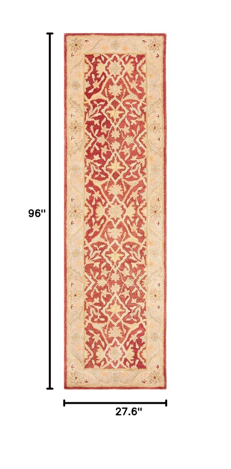 SAFAVIEH Antiquity Toireasa Traditional Floral Wool Runner Rug, Rust, 2'3" x 8'