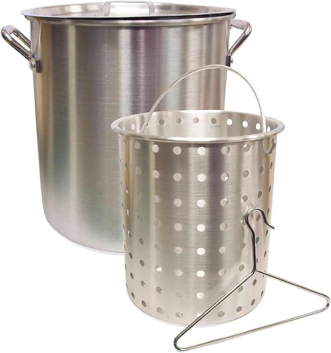 32 Quart Aluminum Pot & Basket