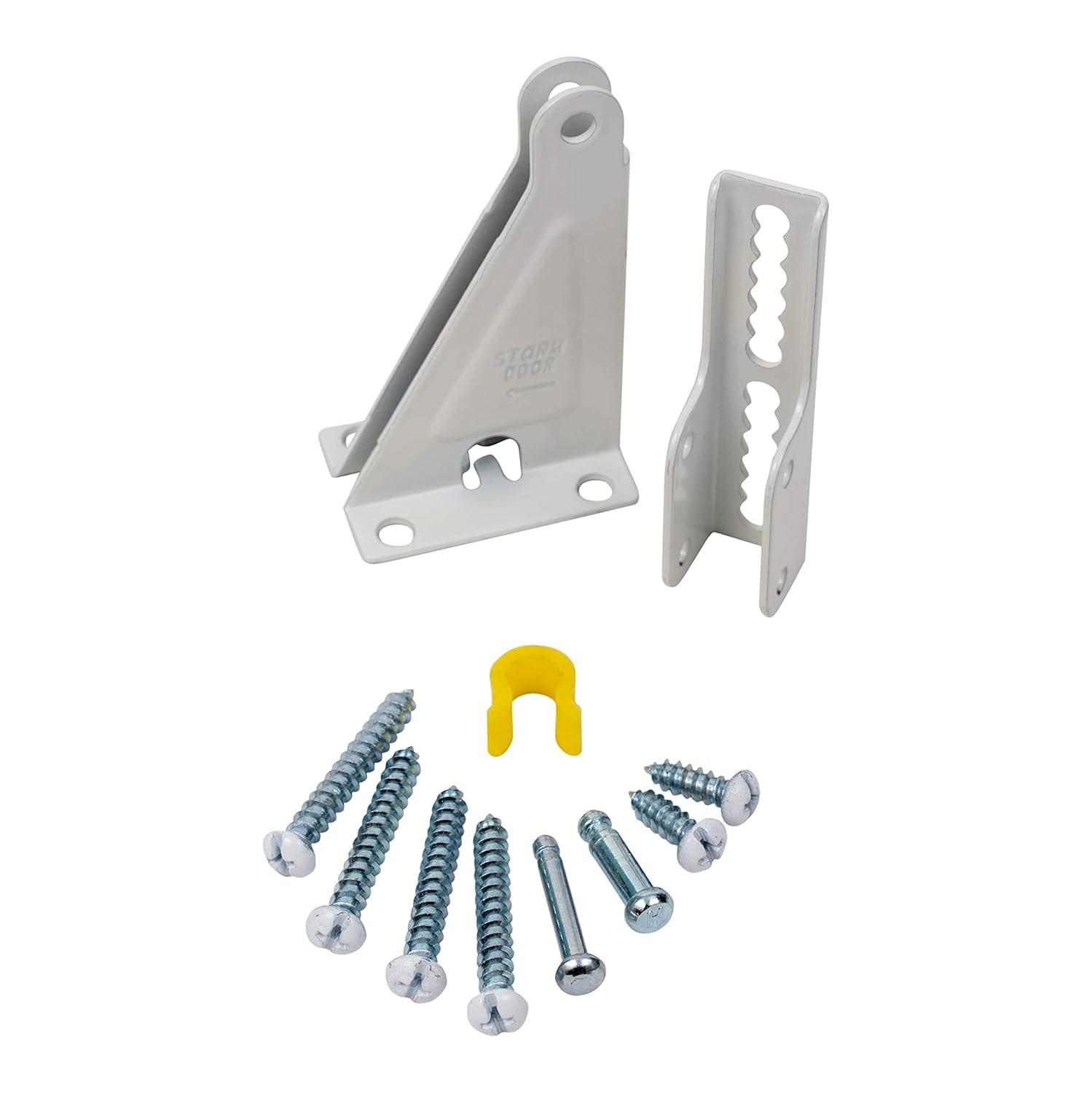 Ideal Security 9600 Standard Pneumatic Touch-N-Hold Storm and Screen Door Closer for Wood, Aluminum, and Vinyl Doors, Silent and Smooth Closing, 11.5", White