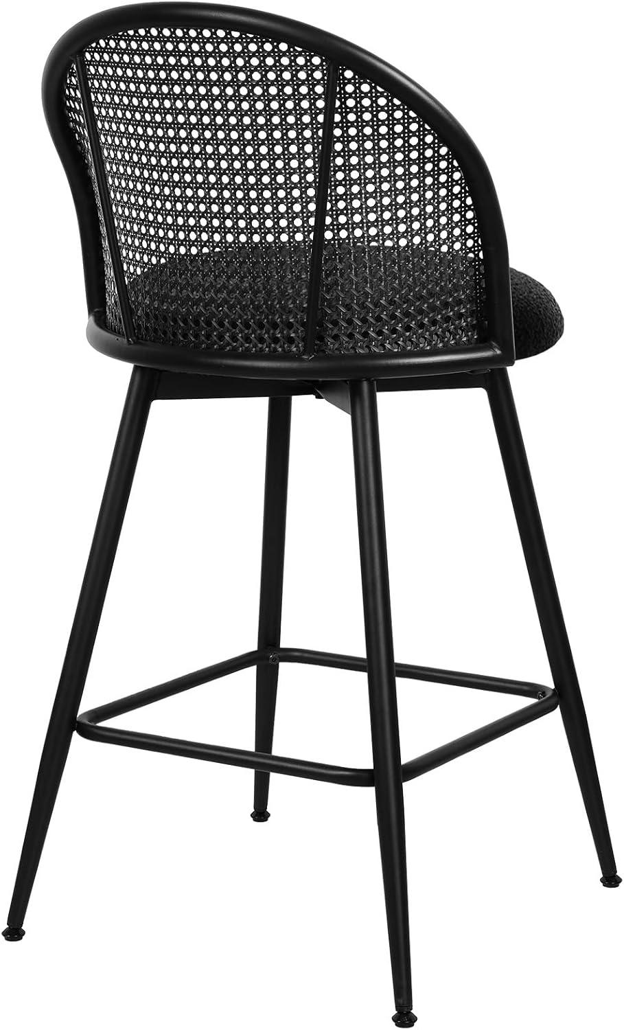 Ayiden Swivel Boucle Upholstered Counter & Bar Stool (Set of 3)