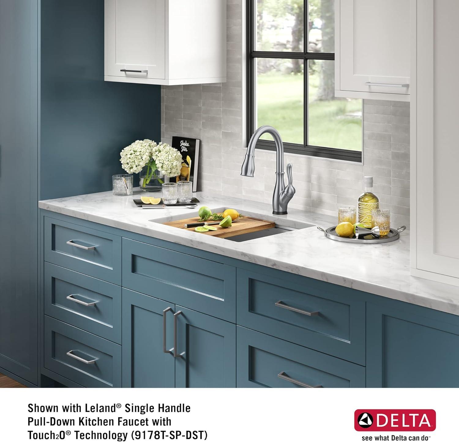 Delta Lorelai™ 23" L Workstation Kitchen Sink Undermount 16 Gauge Stainless Steel Single Bowl with WorkFlow™ Ledge