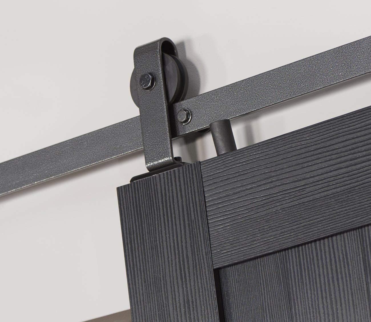 LTL Home Products Millbrooke 84'' Hollow Paneled with Installation Hardware Kit Barn Door