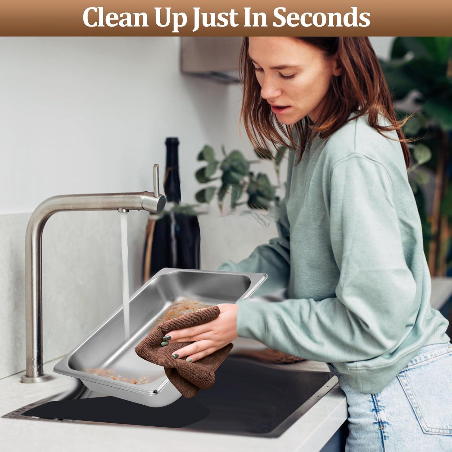 The Party Aisle™ Chafing Dishes For Buffet 4 Pack, 8 Qt Stainless Steel Chafers And Buffet Warmers Sets With Lid, Rectangle Serving Food Warmer Catering Supplies Buffet Display For Parties