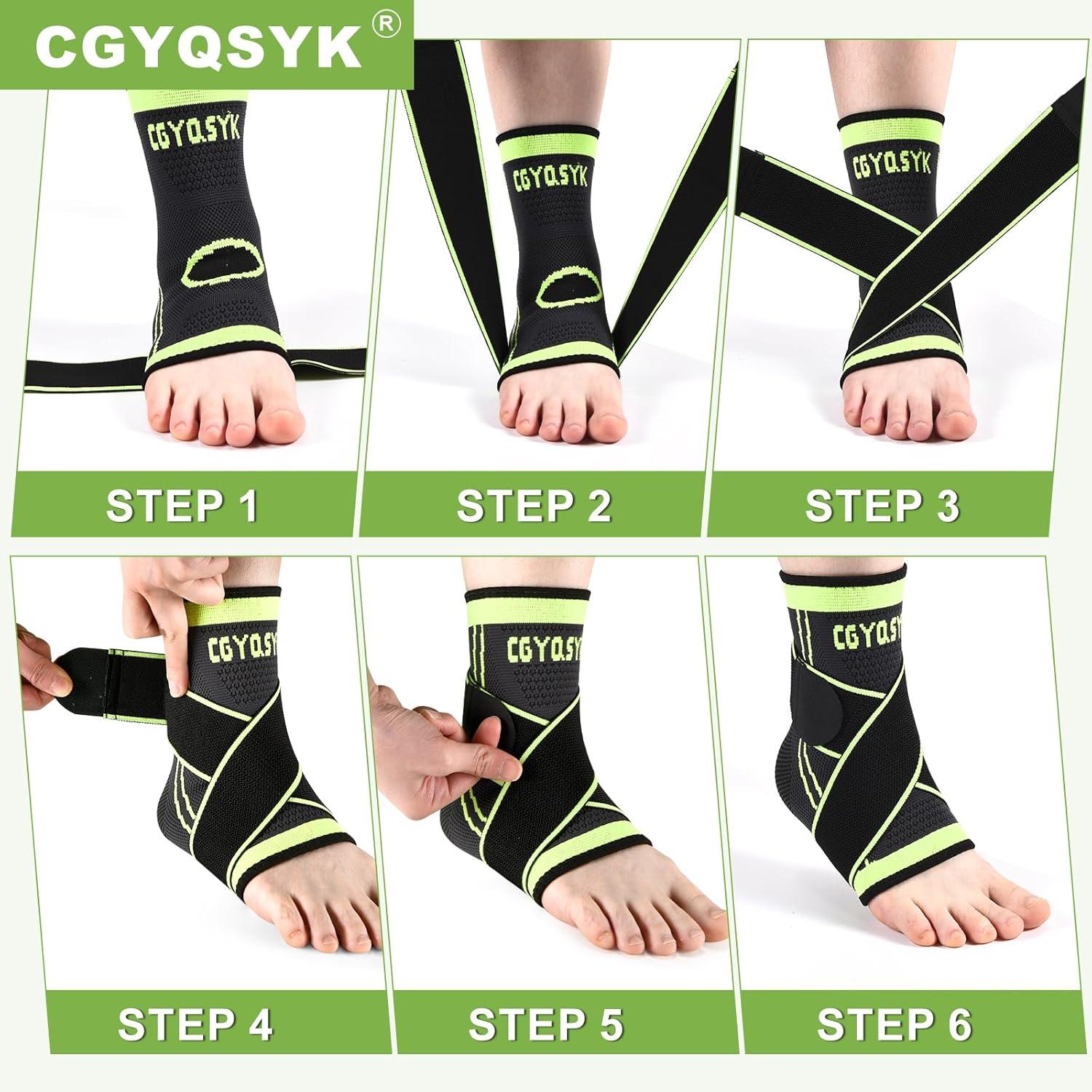 Heldig Ankle Braces, Adjustable Compression Ankle Support Men & Women, Strong Ankle Brace Sports Protection, Stabilize Ligaments-Eases Swelling and Sprained Ankle, One Size Fits allB