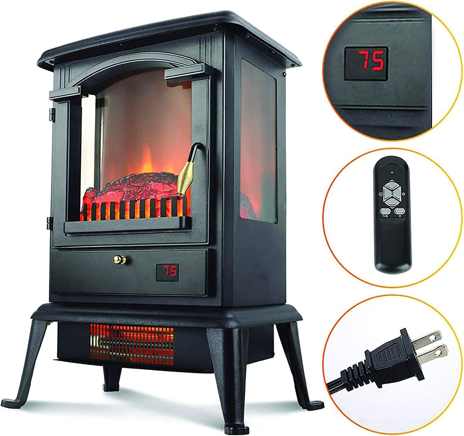 Lifesmart LifeSmart LifePro 1500W 3 Sided Electric Infrared Quartz Indoor Stove Heater
