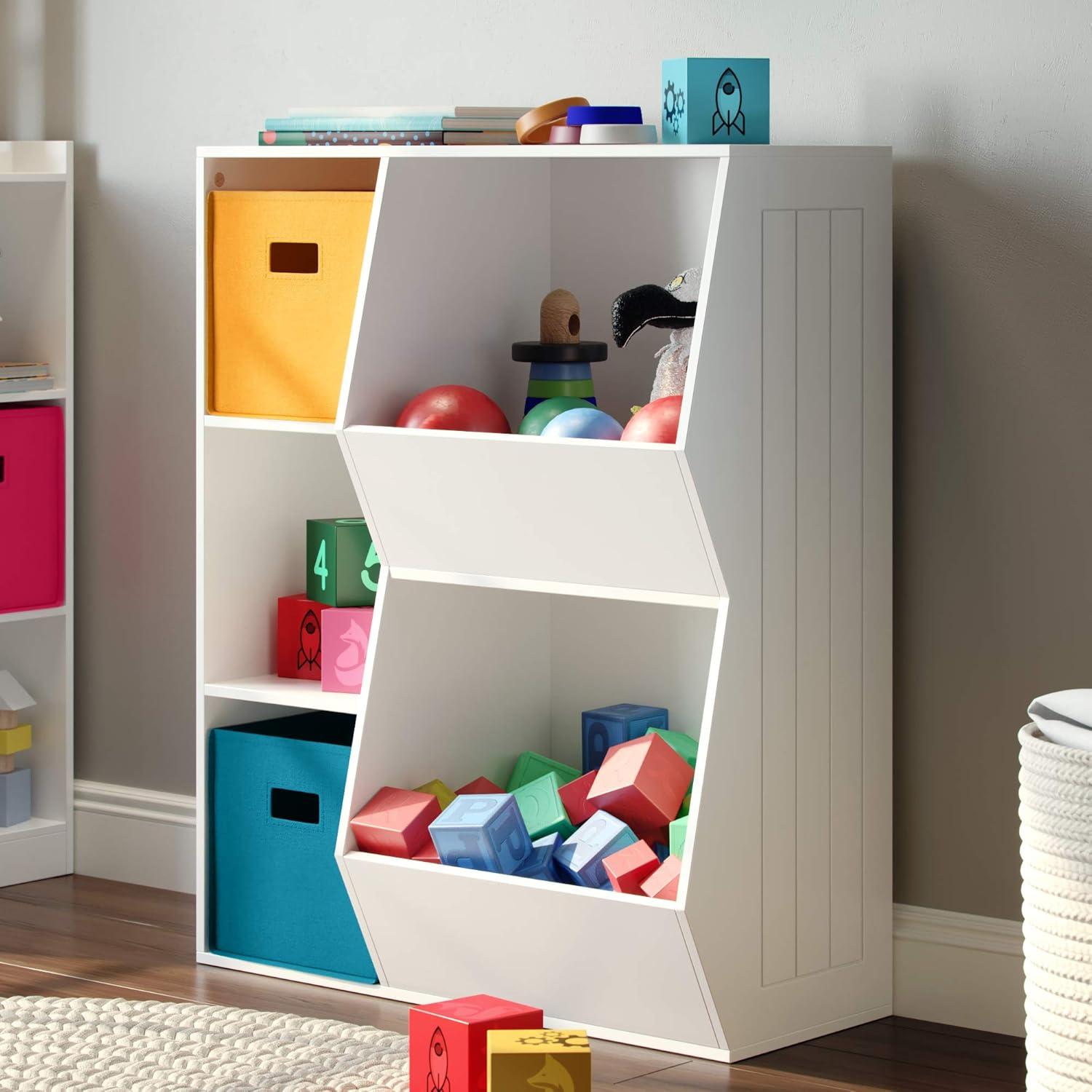 Kids' 3 Cubby with 2 Veggie Bin Floor Cabinet - RiverRidge