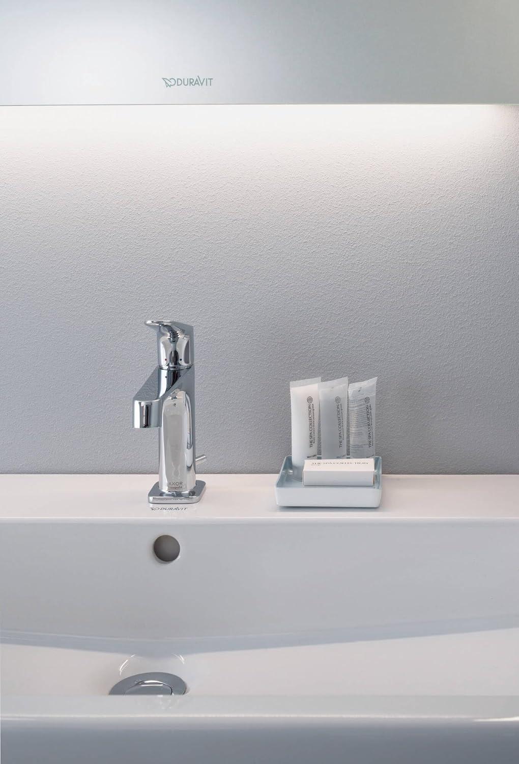 Duravit 045470-1HOLE White Ceramic 51.08 lb Rectangular Wall Mount Bathroom Sink