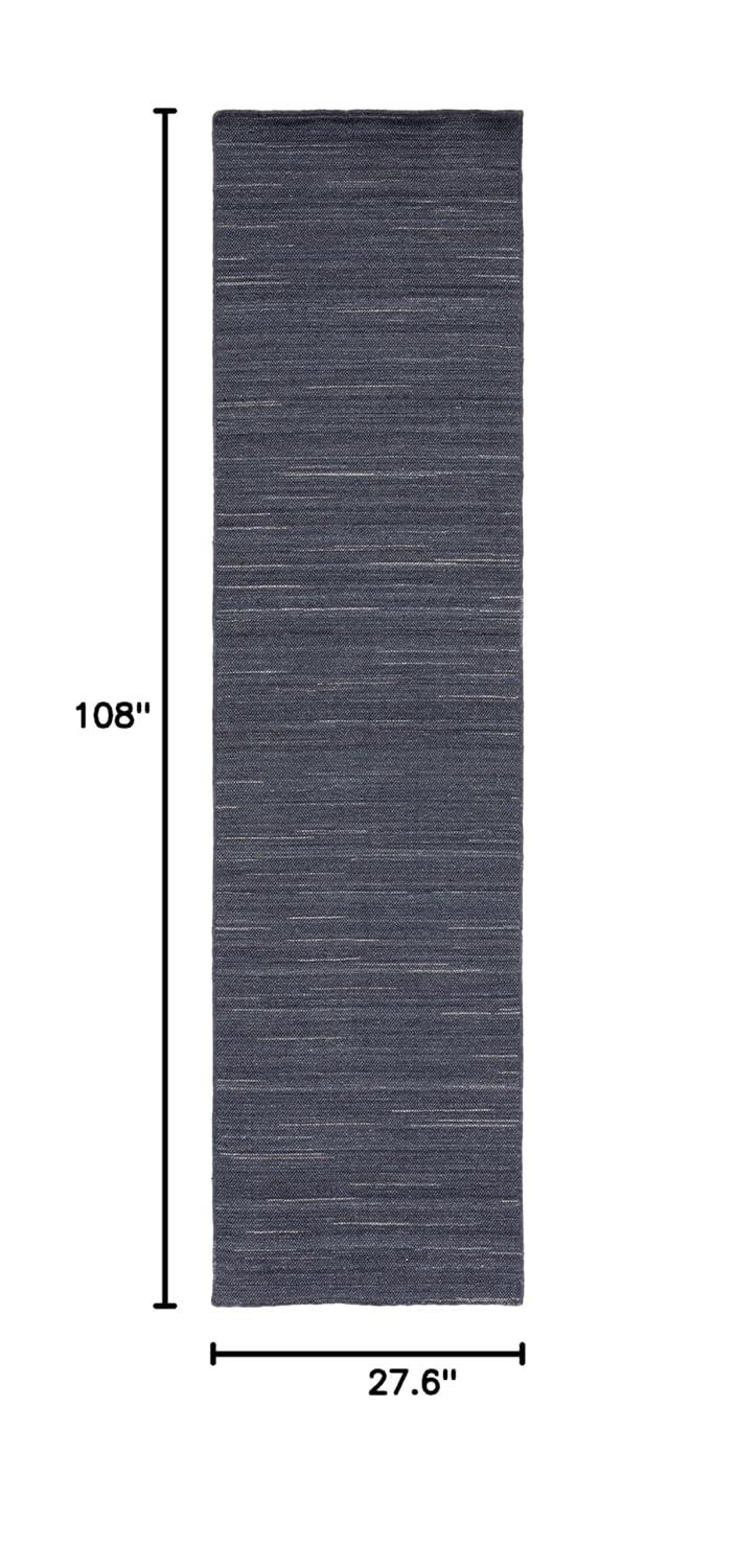 Kilim KLM125 Hand Woven Runner Rug - Dark Grey - 2'3"x9' - Safavieh