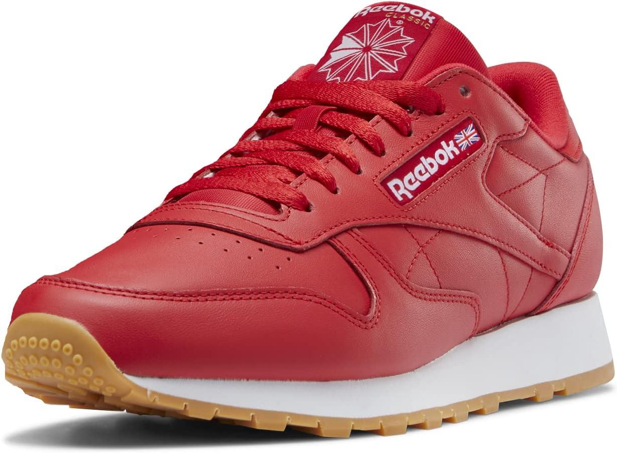 Mens Reebok CLASSIC LEATHER Shoe Size: 10.5 Vecred - Ftwwht - Rbkg03 Fashion Sneakers