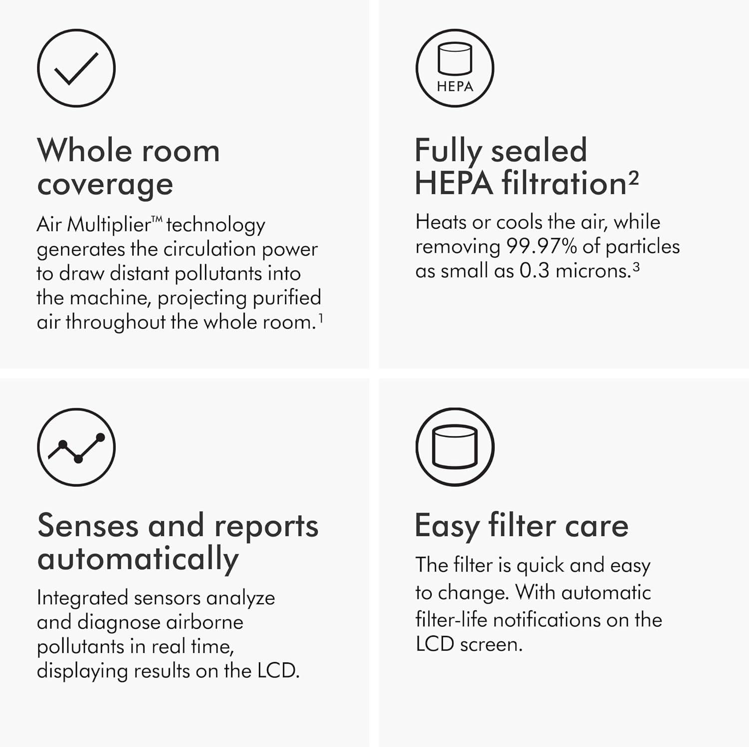 Dyson Purifier Hot+Cool™ Gen1 HP10 Air Purifying Heater and Fan