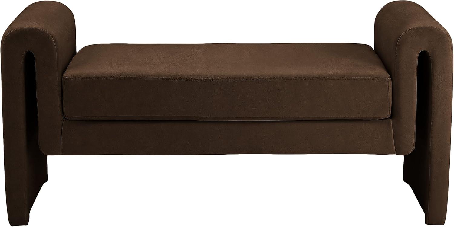 Meridian Furniture Stylus Brown Velvet Bench