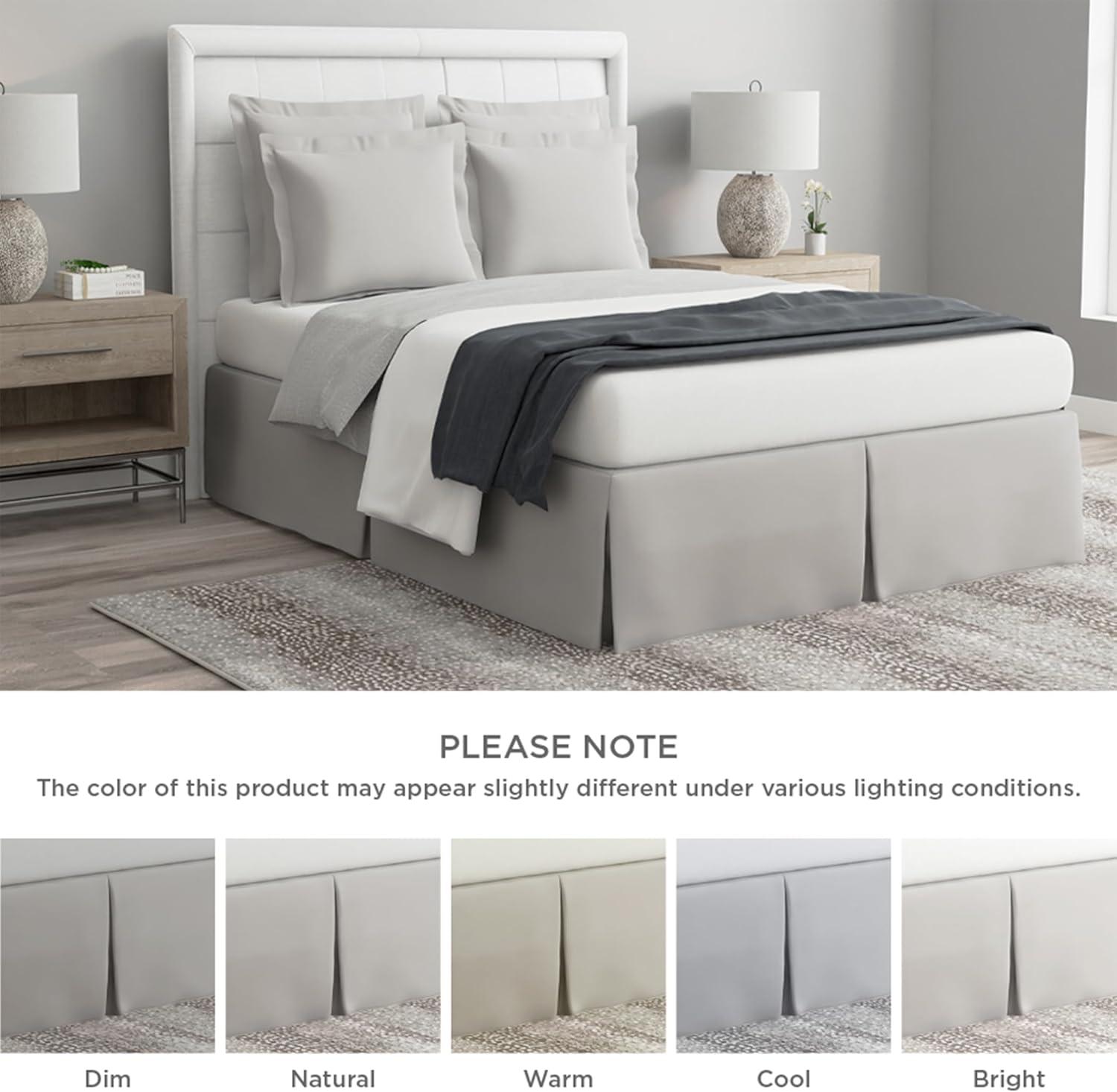 Fresh Ideas Pleated Wrinkle Resistant Wrap Around Bed Skirt