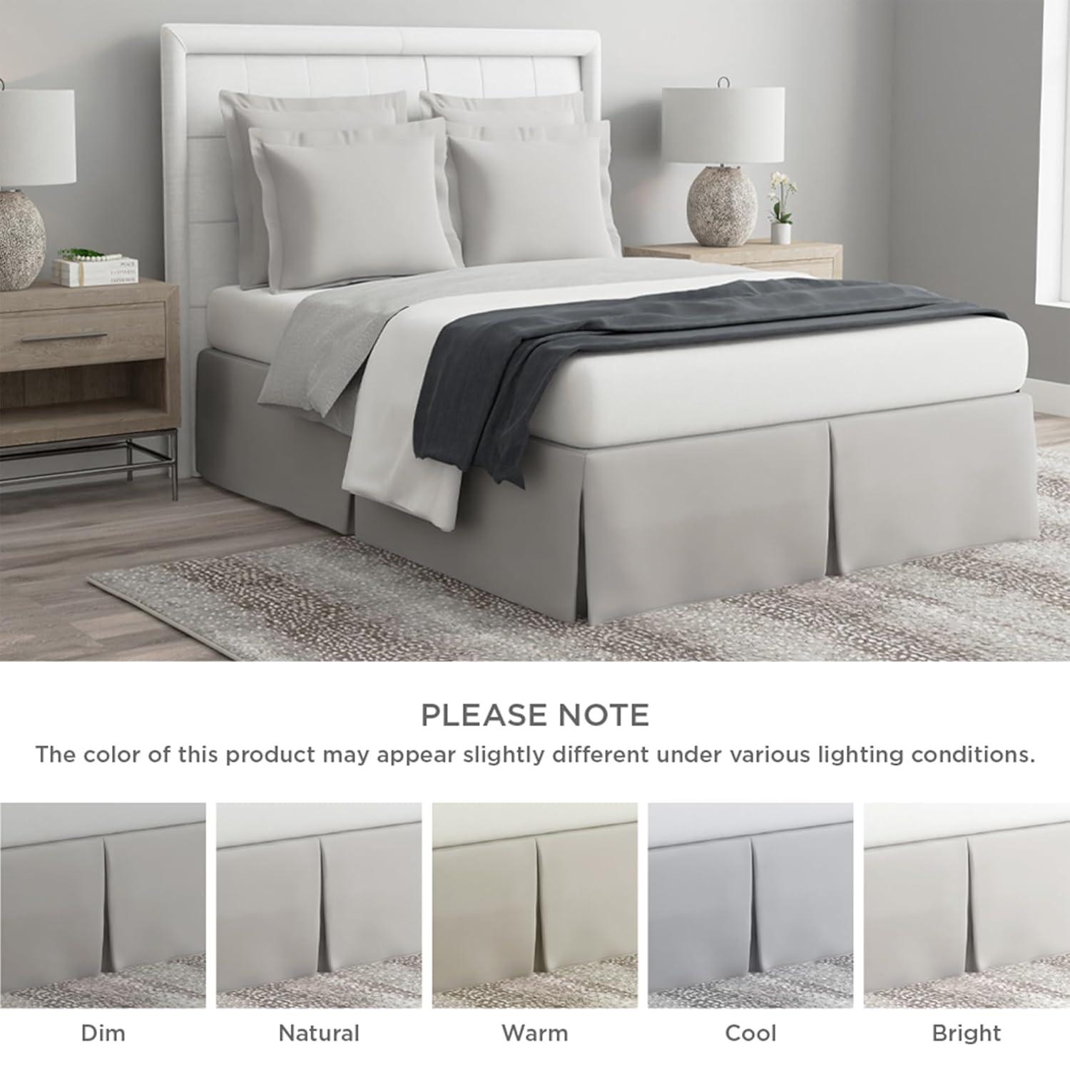 Fresh Ideas Pleated Wrinkle Resistant Wrap Around Bed Skirt