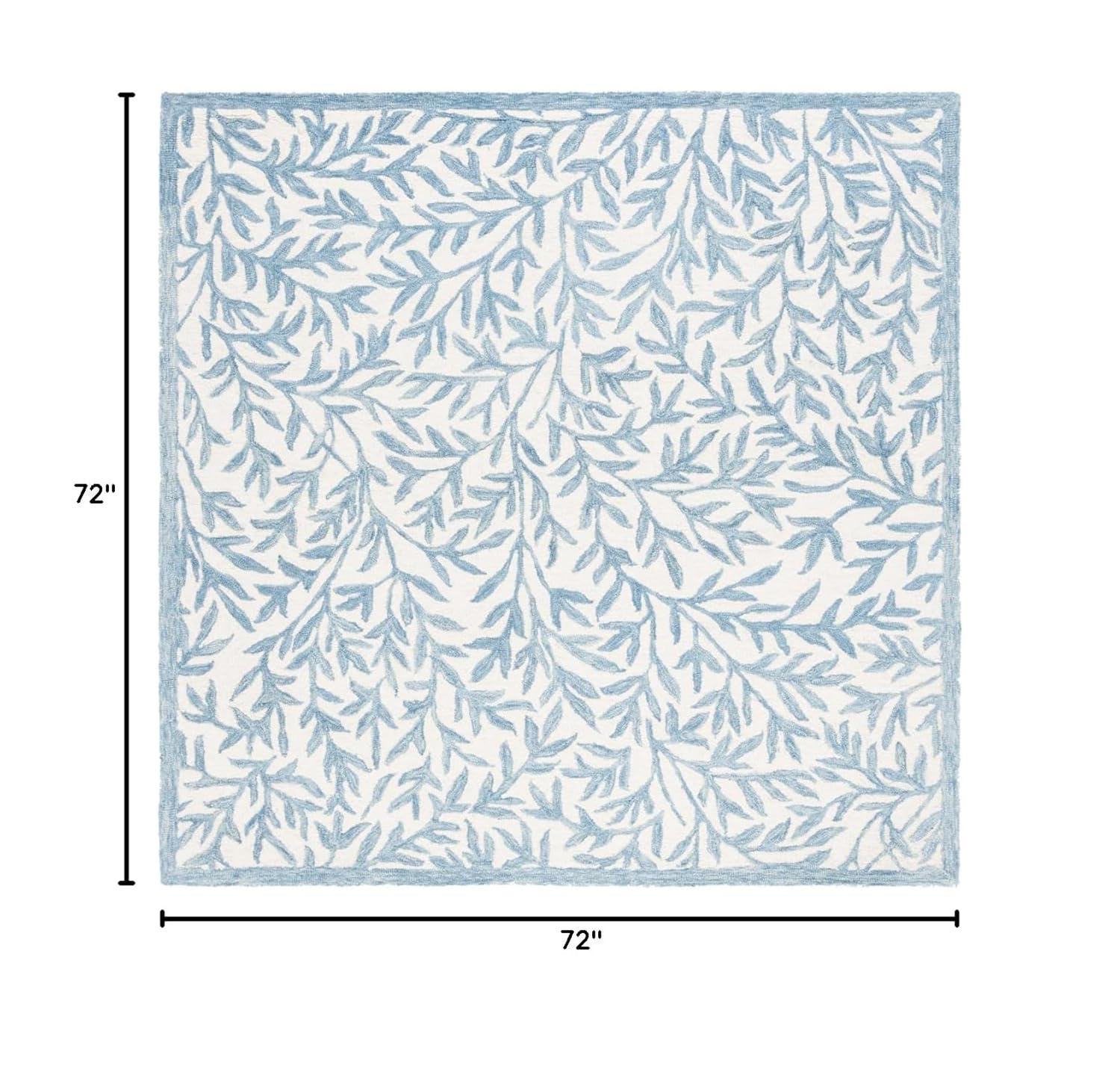 Jardin JAR753 Hand Tufted Area Rug - Ivory/Blue - 6'x6' - Safavieh.