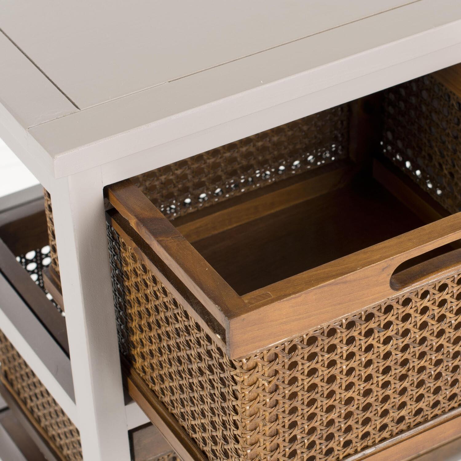 Jackson 4 Drawer Unit - AMH6504 - Barley/Cane Drawers - Safavieh Couture