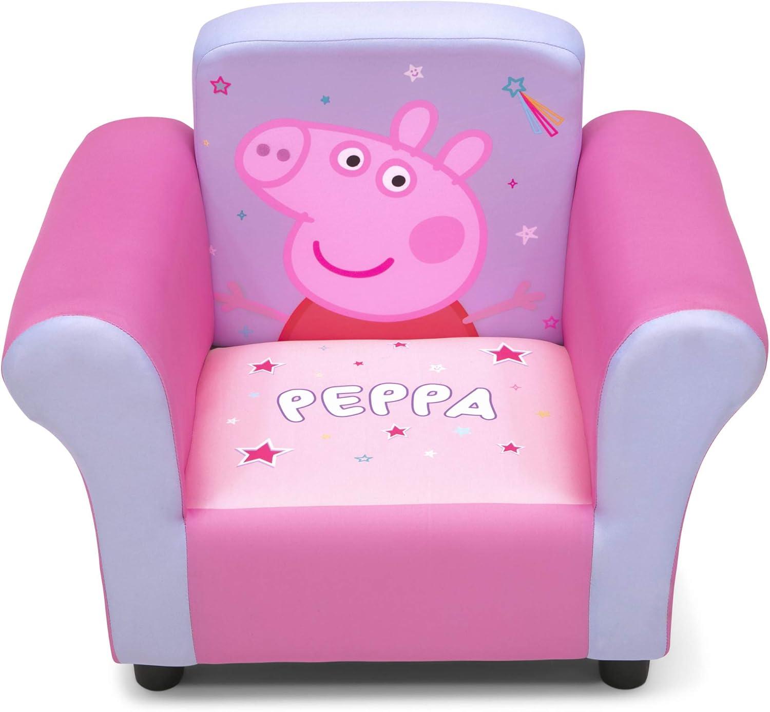 Enchanted Unicorn Pink and Wood Toddler Reading Chair