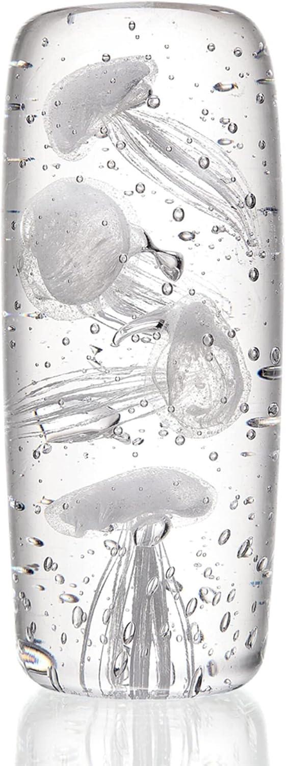 SPI Home 58011 Clear Jellyfish Quartet Glow in The Dark 6.5 x 2.5 Art Glass Table Top Figurine Décor