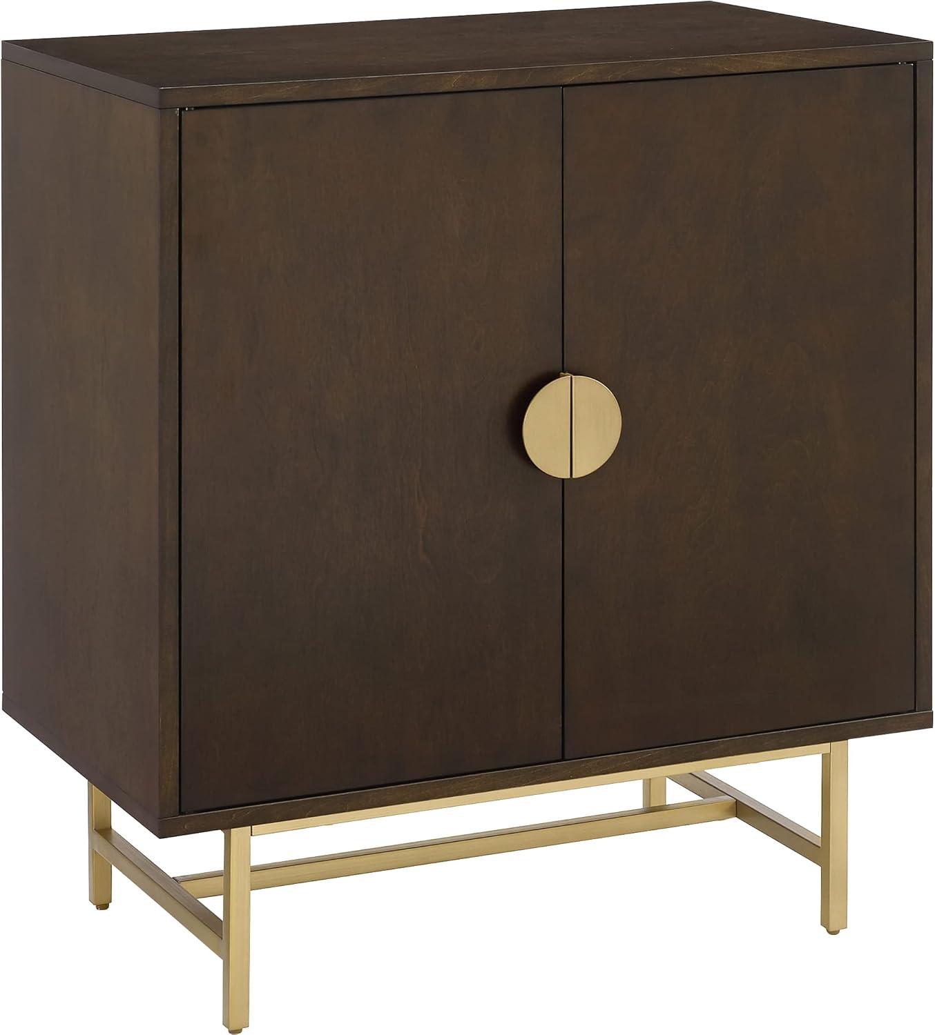 Blair Bar Cabinet Dark Brown/Gold - Crosley