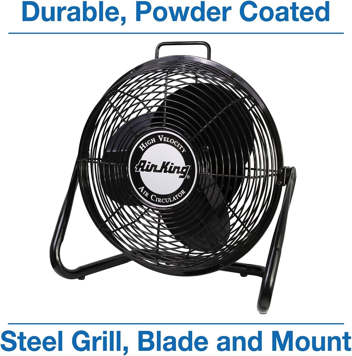 Air King 3-Speed Indoor Industrial Open Motor Pivoting Floor Fan