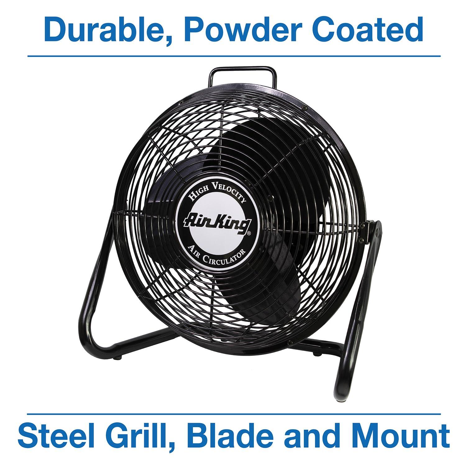 Air King 3-Speed Indoor Industrial Open Motor Pivoting Floor Fan