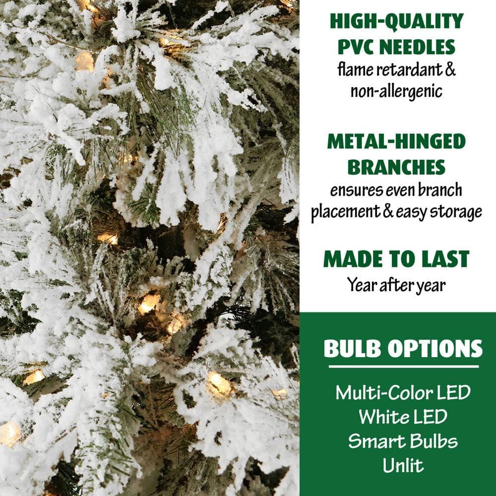 Fraser Hill Farm Fraser Hill Farm Snowy Pine Flocked Artificial Christmas Tree