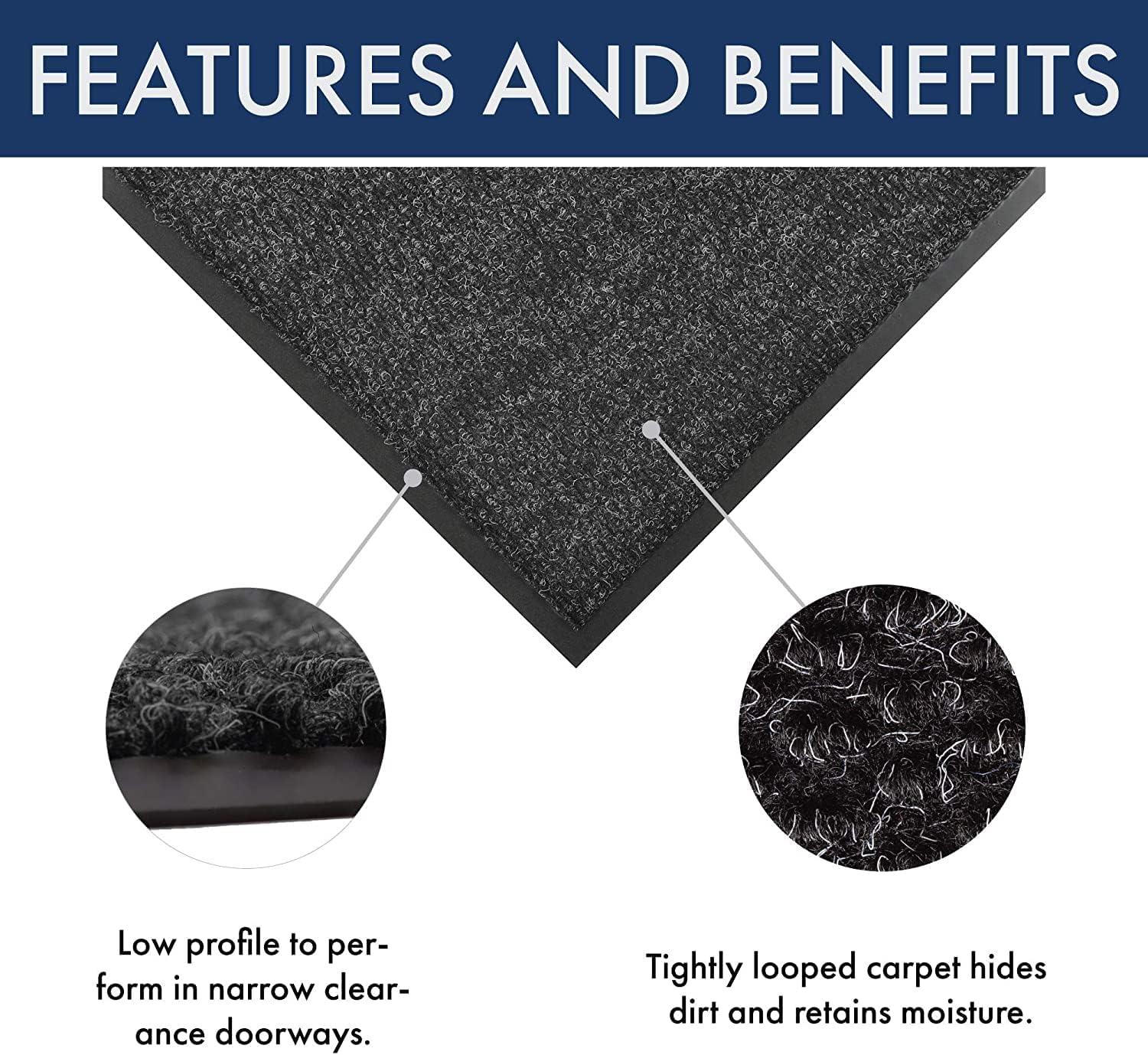 Notrax Carpeted Entrance Mat,Charcoal,3ft.x4ft. 136S0034CH