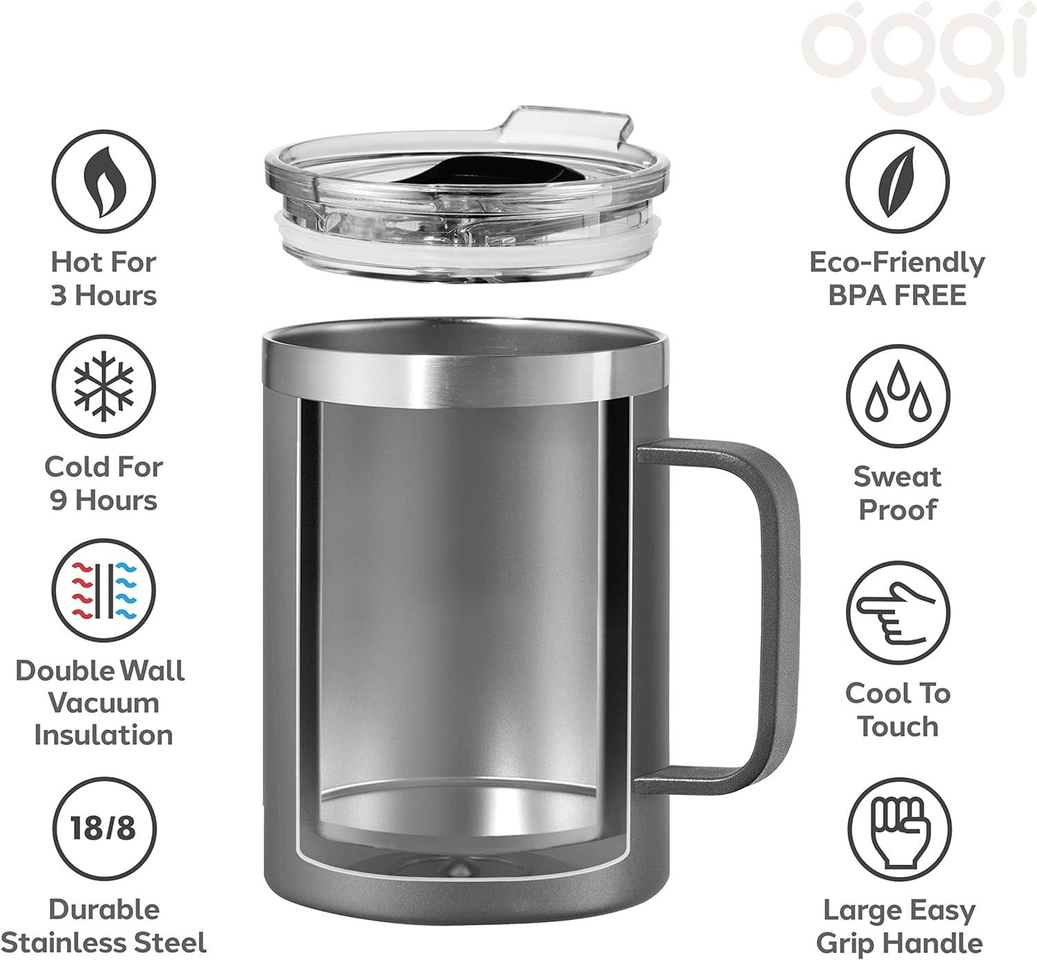 OGGI ThermoMug Vacuum Insulated Tumbler (420 ml, 14 oz)