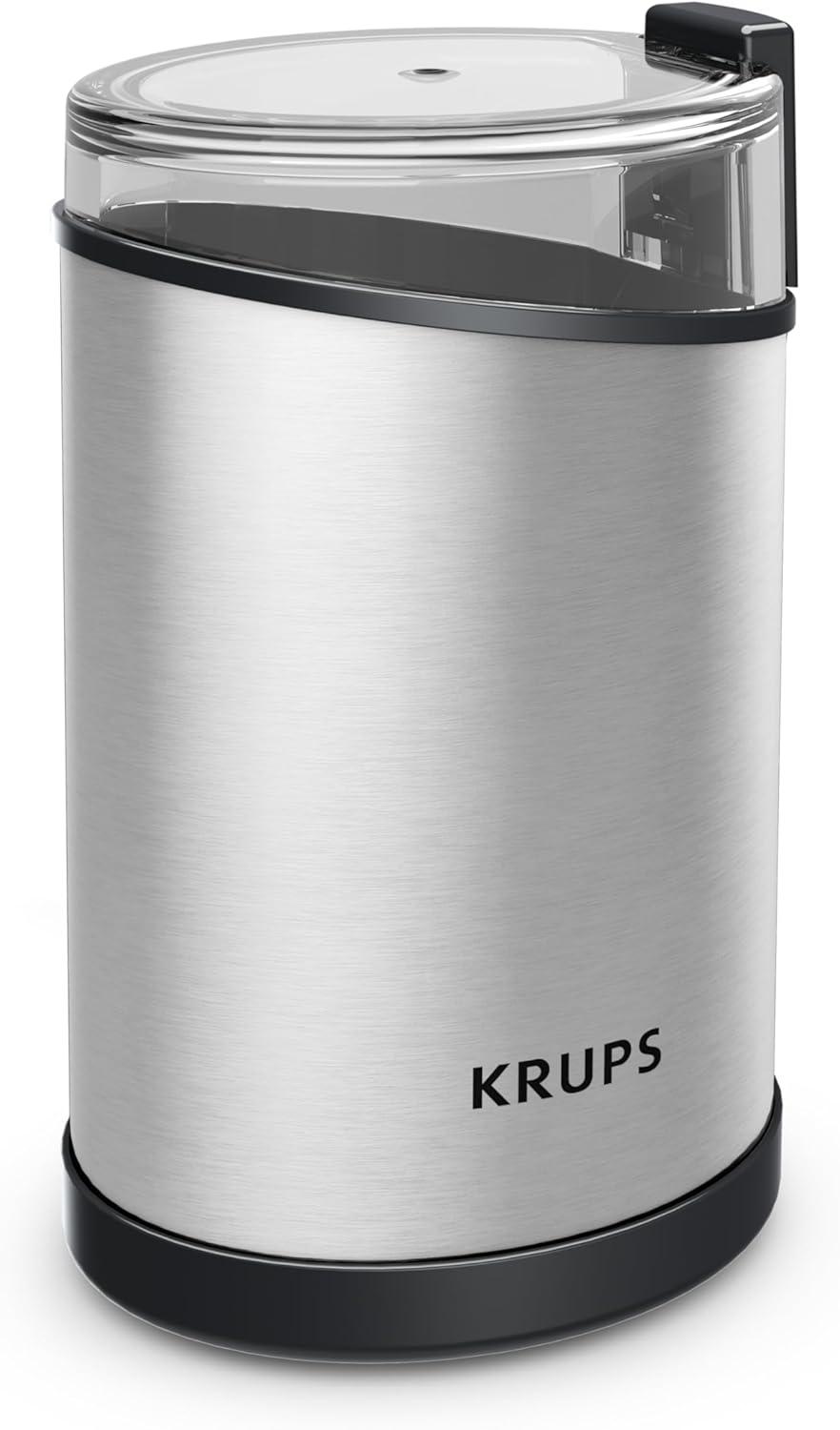 Krups Fast-Touch Stainless Steel Coffee and Spice Grinder, GX204