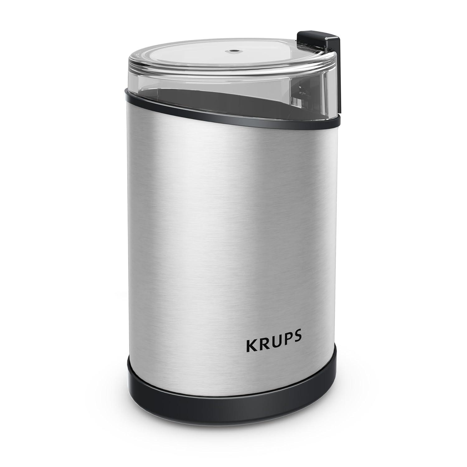 Krups Fast-Touch Stainless Steel Coffee and Spice Grinder, GX204