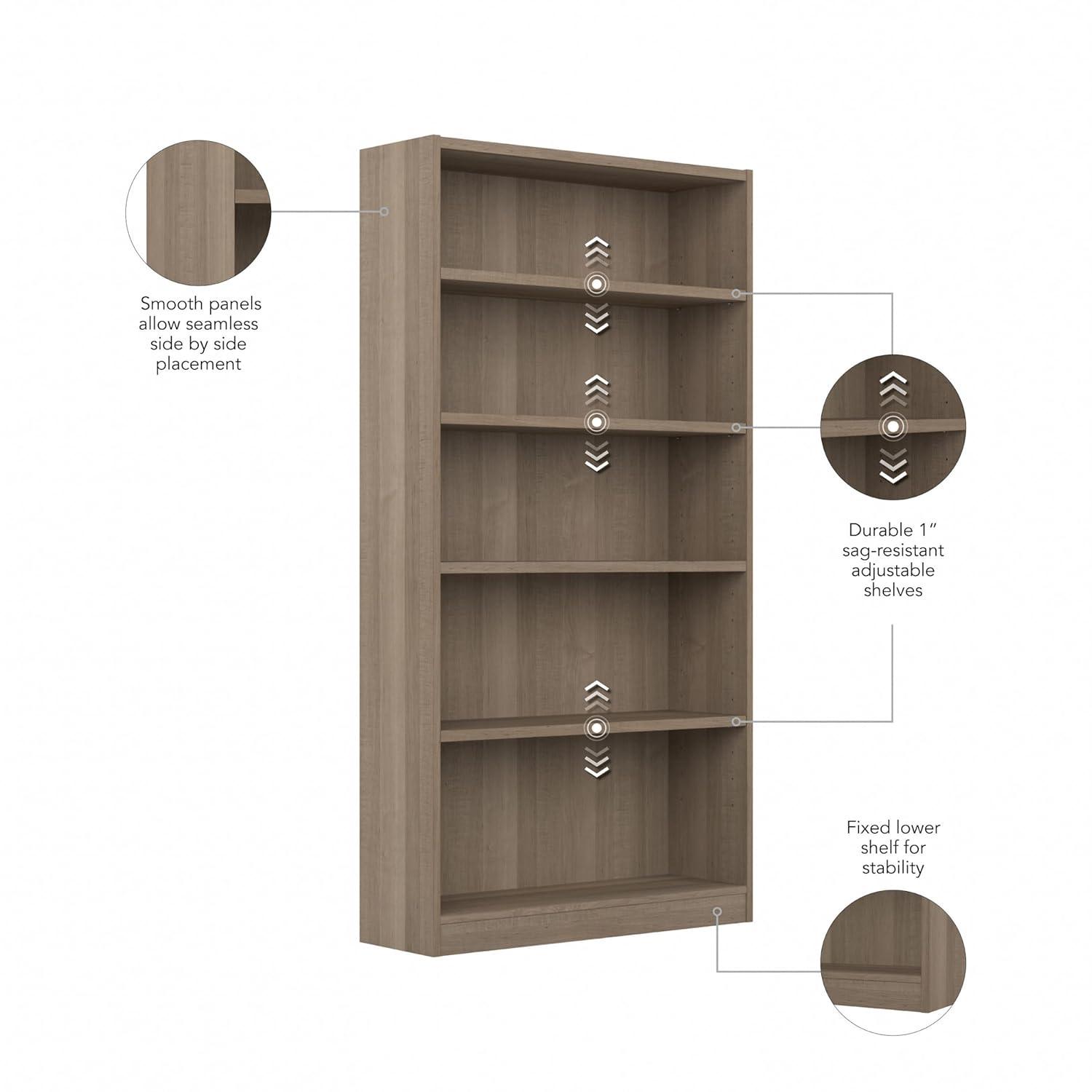 Bush Furniture Universal Tall 5 Shelf Bookcase
