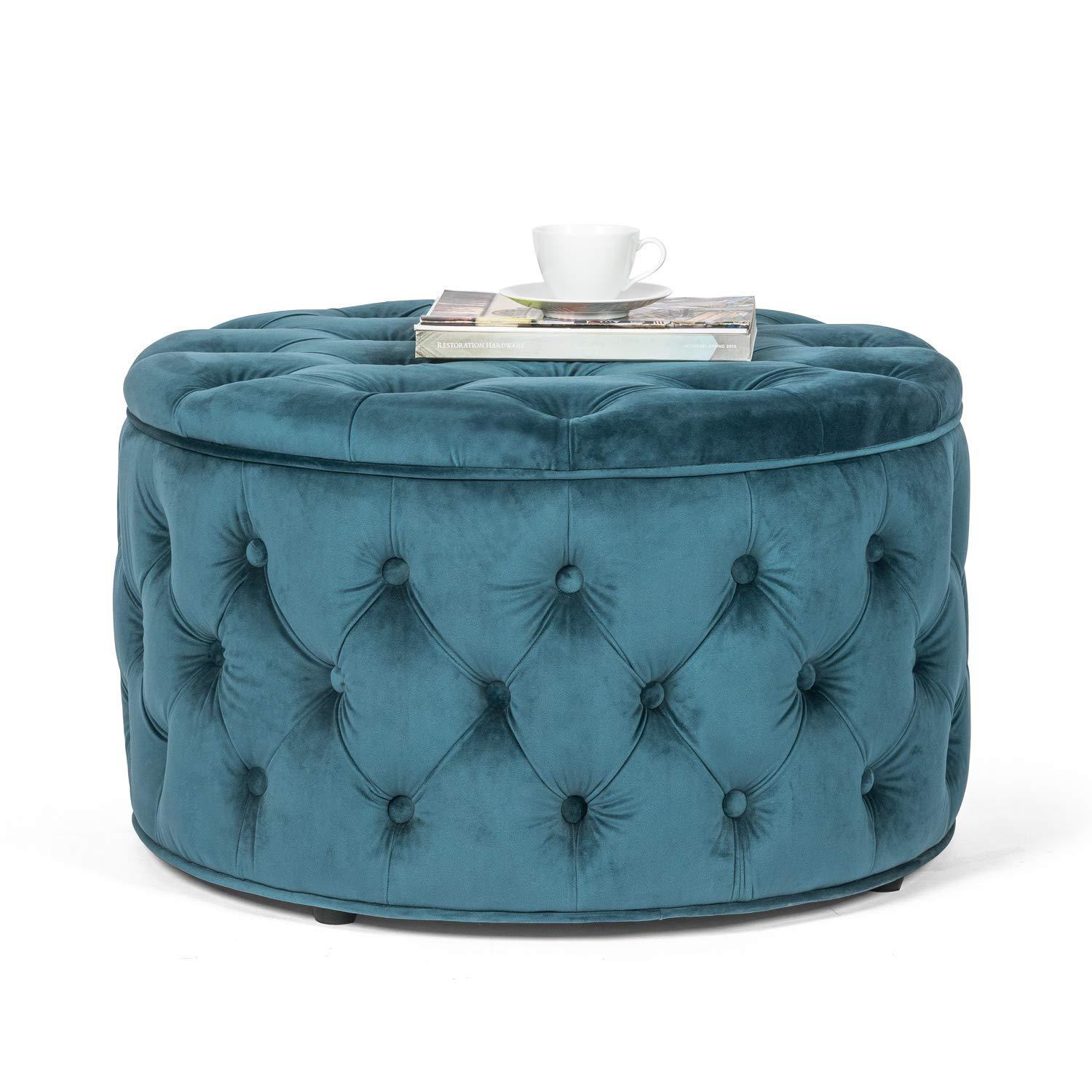 Amram Tufted Round Storage Ottoman