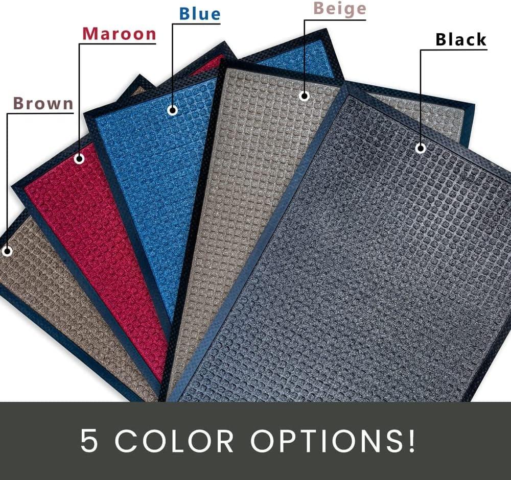 Envelor Felpudo para Puerta Delantera, Felpudo de Entrada Interior y Exterior, Antideslizante, Duradero, para Entrada, Alfombras de Cocina, Decoración Del Hogar, Alfombra Resistente, Alfombra de Bienvenida, 24 x 36 Pulgadas, Beige
