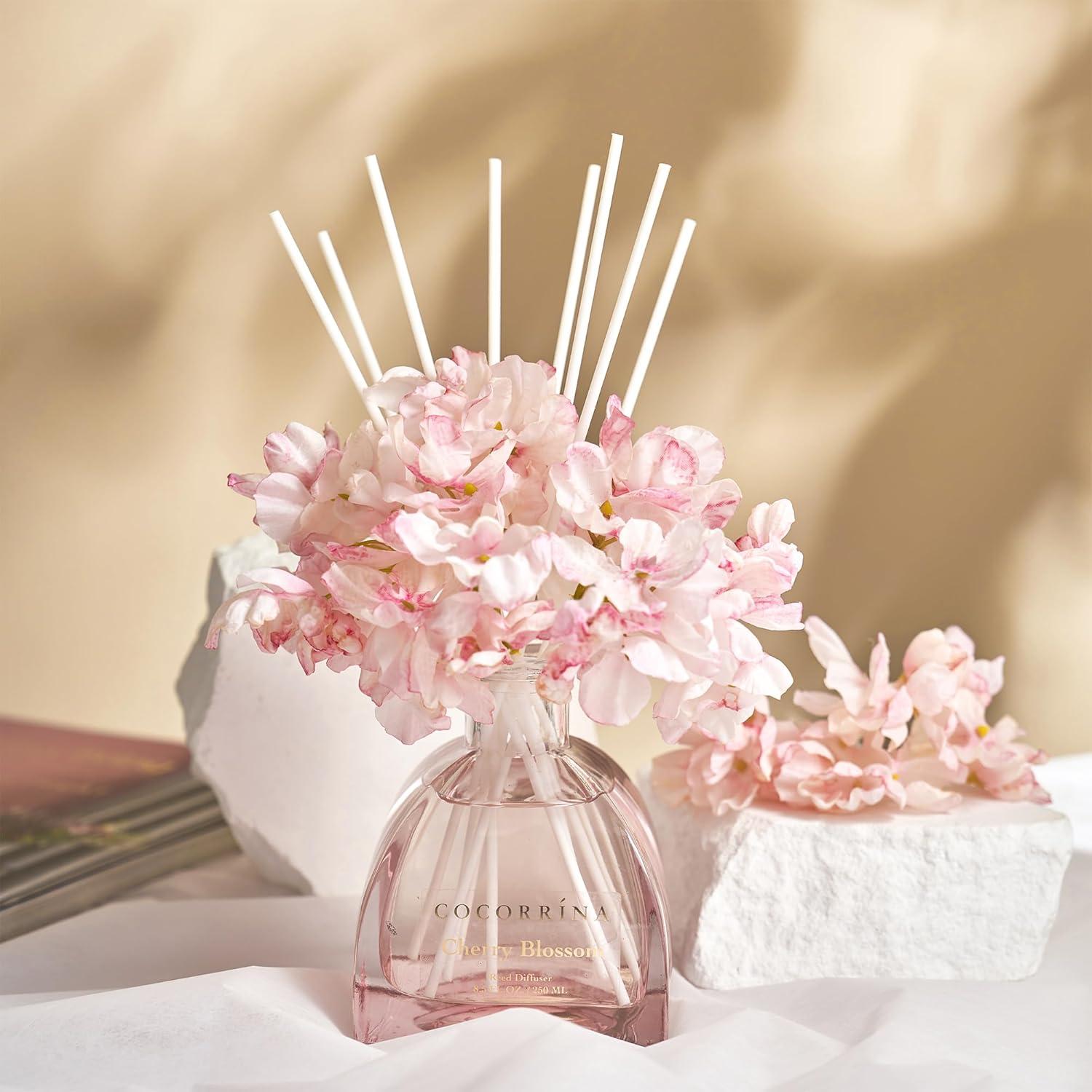 Cherry Blossom Yurt-Shaped Reed Diffuser with Floral Sticks